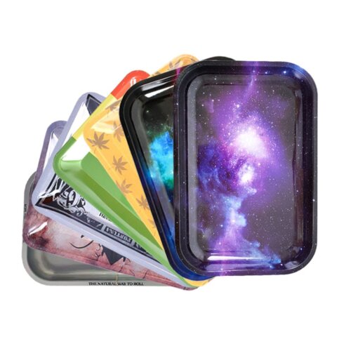 Colorful Space Weed Rolling Tray