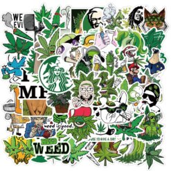 50pc Assorted Funny Weed Character Sticker Pack