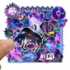 35pc Colorful Galaxy Themed Weed Sticker Pack 5
