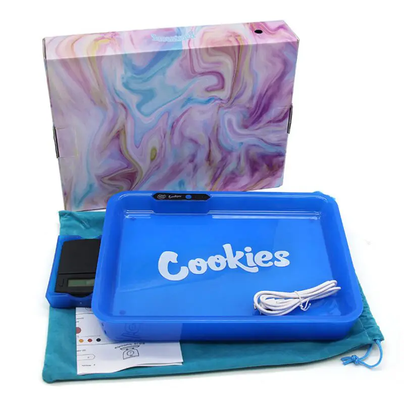 Cookies x Glow Tray LED Rolling Tray - Blue