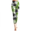 Green & Lime Butt Lifting Weed Leggings