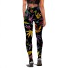 Tropical Colored Butt Lifting Weed Leggings 3