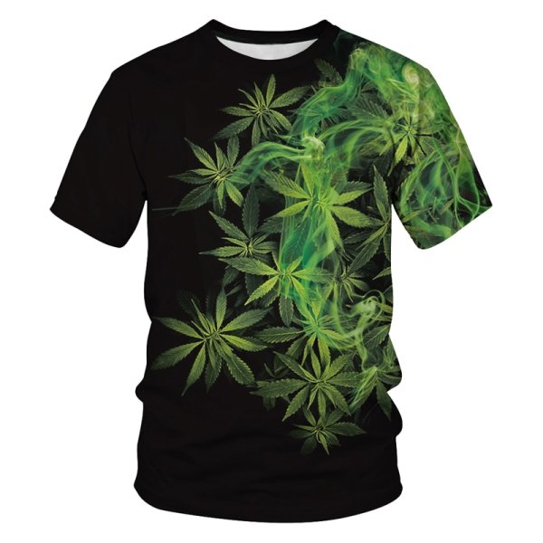 Green Smoke Pot Leaf T-Shirt 1