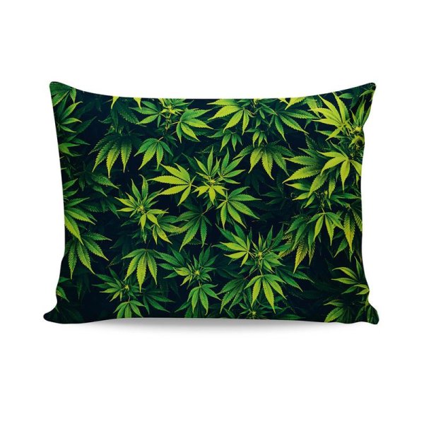 Cannabis Leaf Pillow Case 1