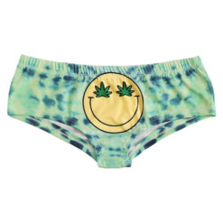 Weed Smiley Face Booty Shorts