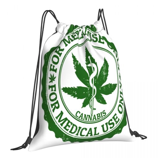 Medical Use Only Cannabis Drawstring Bag