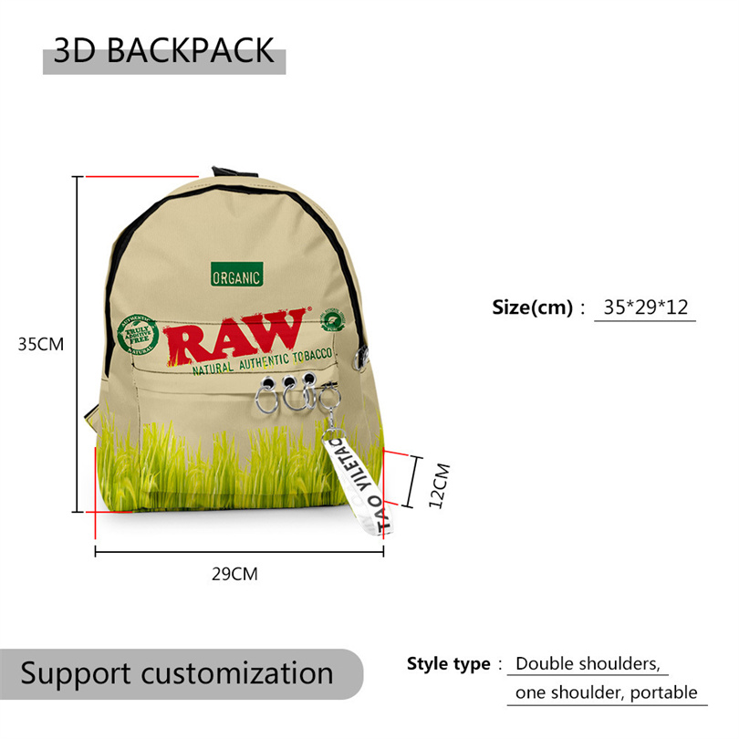 White Raw Natural Rolling Papers Backpack - weed-backpacks-bags, weed-accessories, drawstring-bags