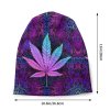 Psychedelic Neon Weed Leaf Beanie 2