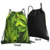 Marijuana Leaf Drawstring Bag 4
