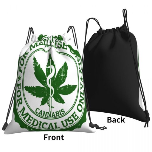 Medical Use Only Cannabis Drawstring Bag