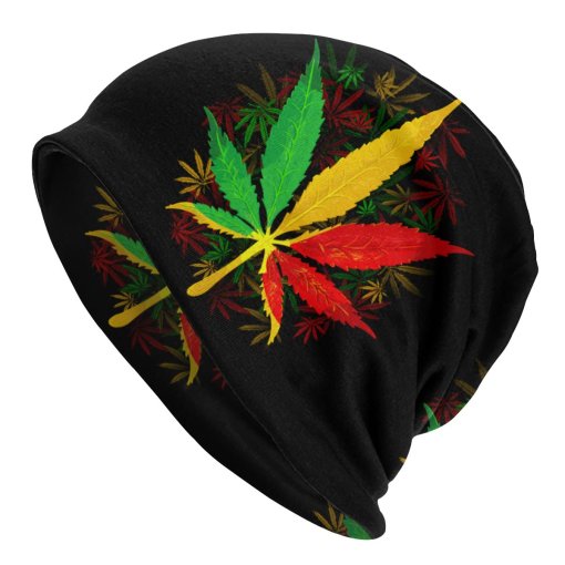 Rastafarian Pot Leaf Knitted Beanie 1