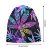 Psychedelic Cannabis Leaves Beanie 2