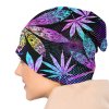 Psychedelic Cannabis Leaves Beanie 5