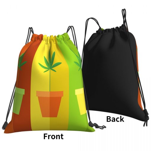 Marijuana Plant Drawstring Bag
