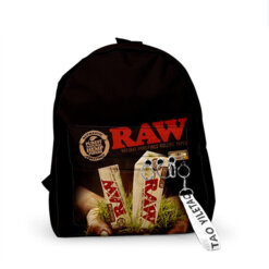 Black Raw Natural Hemp Rolling Papers Backpack