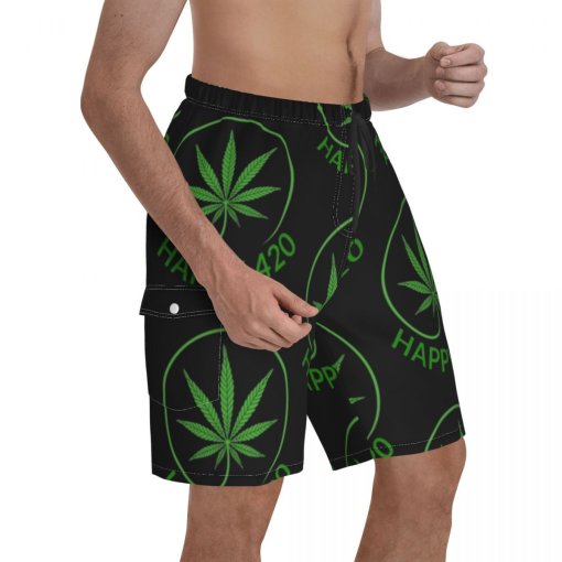 Cool Breeze Marijuana Swim Trunks