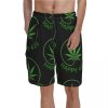 His Own God Grows Weed Swim Trunks 1