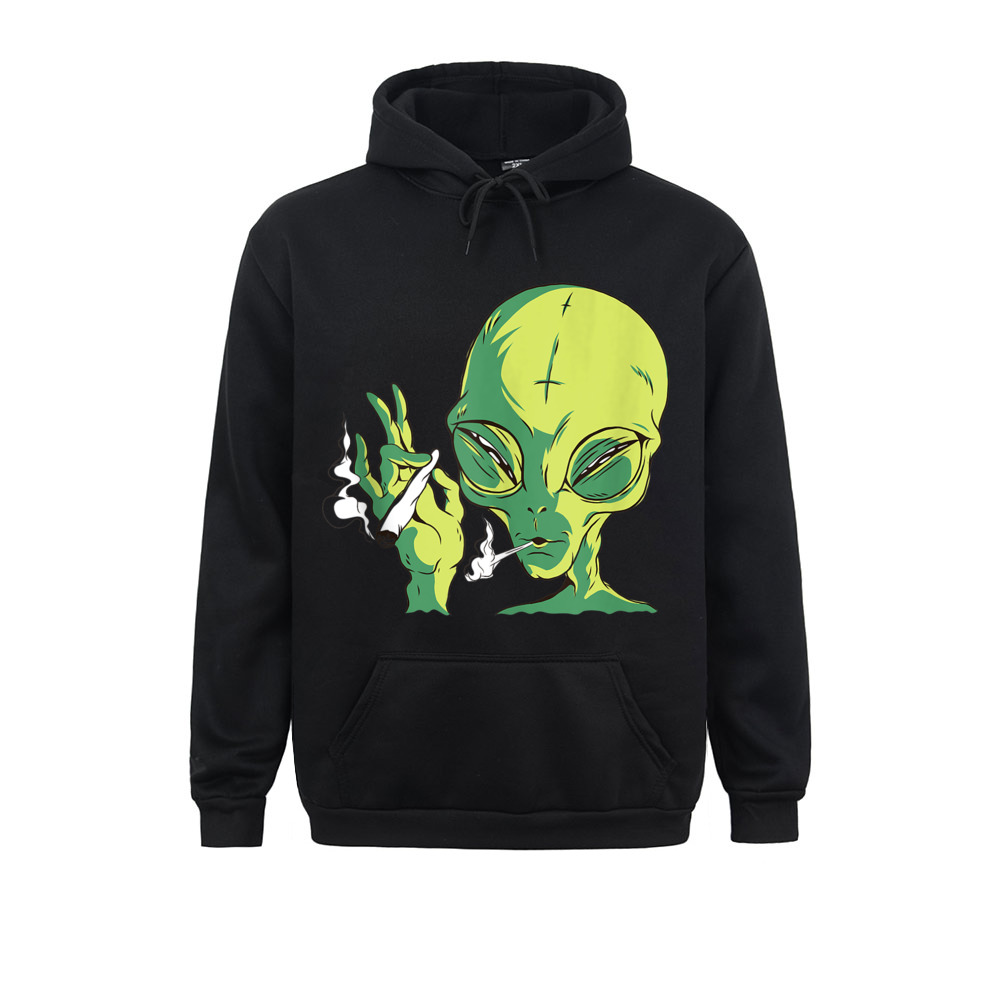 Alien Smoking Hoodie - weed-hoodies, weed-apparel, stoner-christmas-gifts, reeferboss, mens-weed-hoodies, mens-weed-clothing