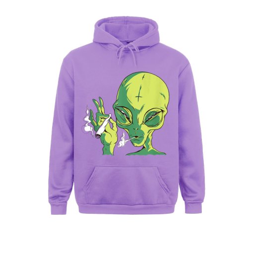 Alien Smoking Weed Cannabis Marijuana Funny Mens Long Sleeve Hoodies 3D Printed Spring/Autumn Sweatshirts Classic Clothes 2