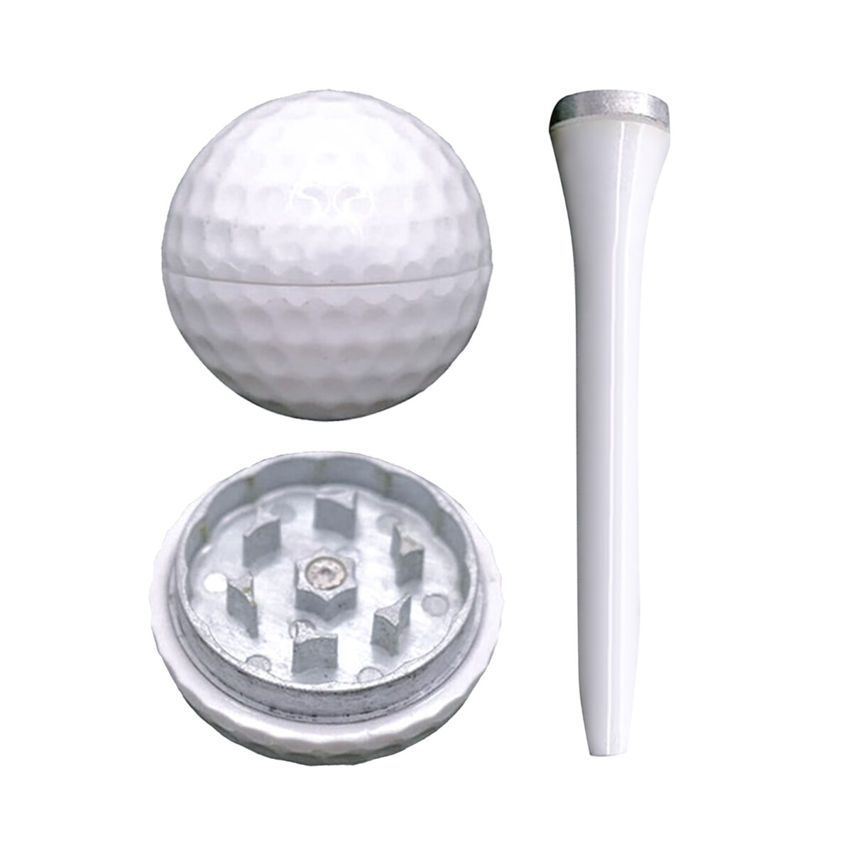 Golf Ball Grinder + One Hitter - weed-pipes, weed-grinders, weed-bracelets, weed-accessories, stoner-christmas-gifts, reeferboss