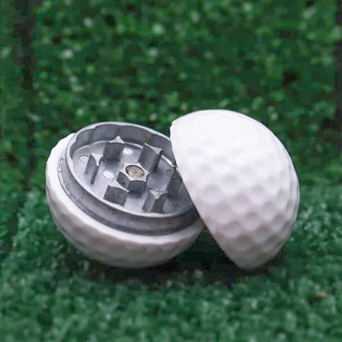 Golf Ball Grinder + One Hitter - weed-pipes, weed-grinders, weed-bracelets, weed-accessories, stoner-christmas-gifts, reeferboss