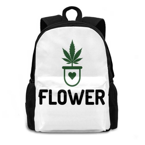 Weed Flower School Backpack