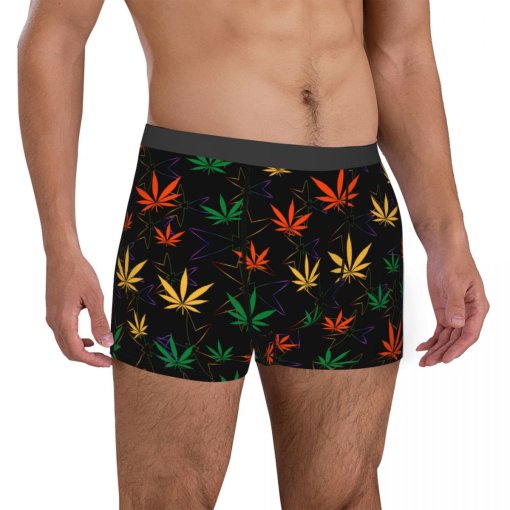 Rasta Cannabis Leaf Print Boxers 3