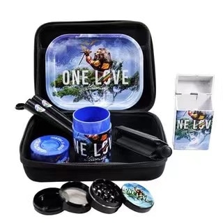 One Love 8pc Rolling Tray Set
