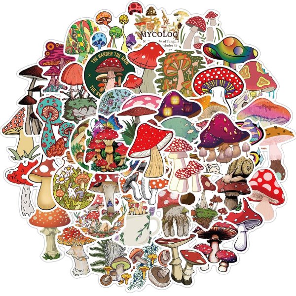 Cartoon Magic Mushroom Sticker Pack 1