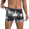 Black & White Weed Leaf Camo Boxers 3