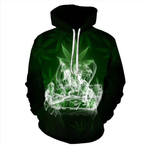 Marijuana Leaf 3D Smoke Hoodie 1