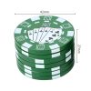 3 Layers Poker Chip Style Herb Tobacco Grinder 5