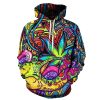 Abstract Psychedelic Weed Hoodie 1