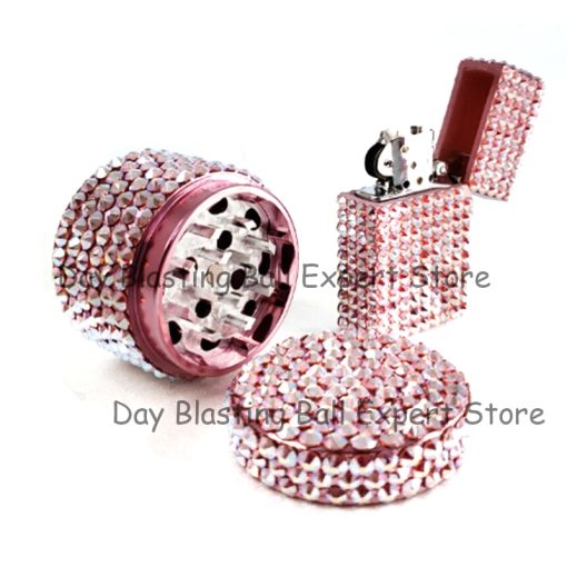Pink Diamond Studded Grinder 40mm
