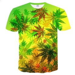 Faded Rasta Weed T-shirt