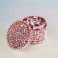 Pink Diamond Studded Grinder 40mm