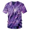 3D Hi Res Purple Weed Leaf T-Shirt | Limited Edition 2