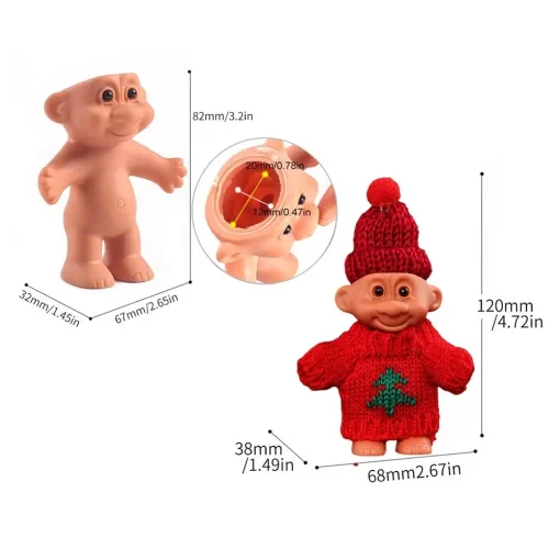 Cute Silicone Troll Doll Lighter Cover - Funny Rubber Troll 90's Lighter Protector - Nostalgic Toy Lighter Case Box 6