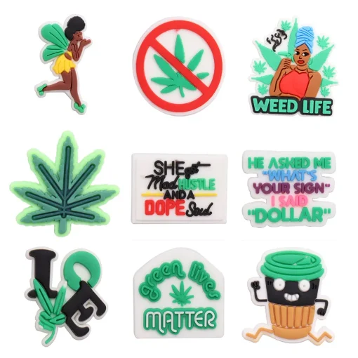 Green Lives Matter Weed Life Shoe Charms 1