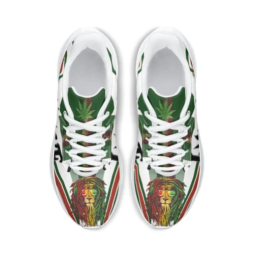 Psychedelic Love Weed Sneakers - Vibrant Heart Pattern Canvas Shoes 4