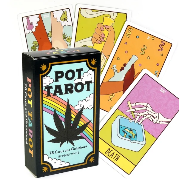 Weed Cannabis Pot Tarot Cards - 78 Pcs Travel Pocket Size Deck for Beginners 1
